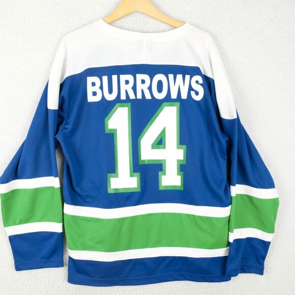 Vancouver Canucks Jersey Mens Medium Burrows 14 Signed Blue Green NHL Hockey - Picture 4 of 7